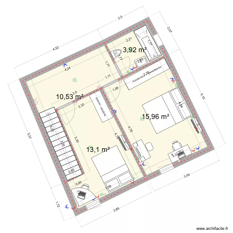 CADASTRE  SANS MEUBLES 45. Plan de 