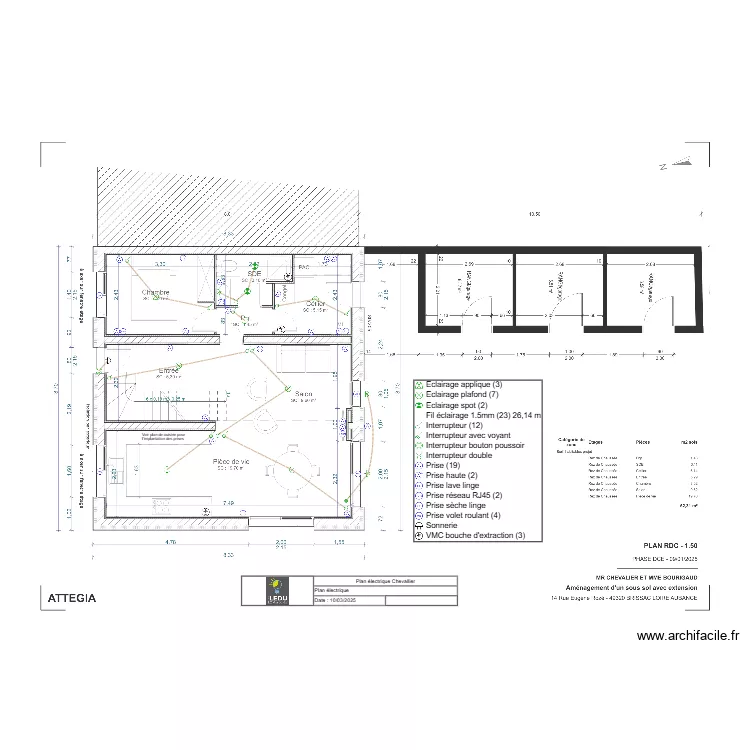 Plan &eacute;lectrique Chevallier. Plan de 