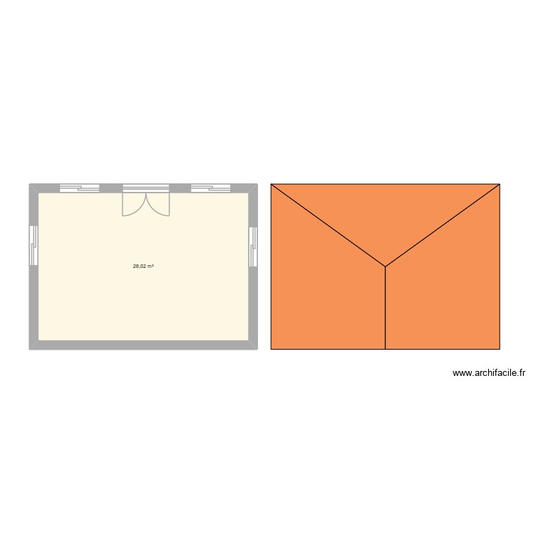 Plan projet extension. Plan de 0 pièce et 0 m2 Plan projet extension. Plan de 0 pièce et 0 m2