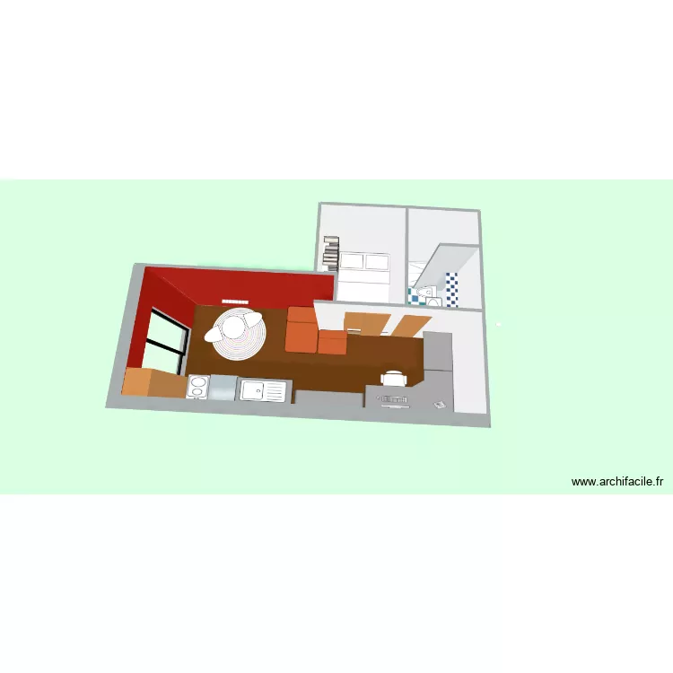 Studio aménager 2. Plan de 3 et 22 m² Studio aménager 2. Plan de 3 et 22 m²