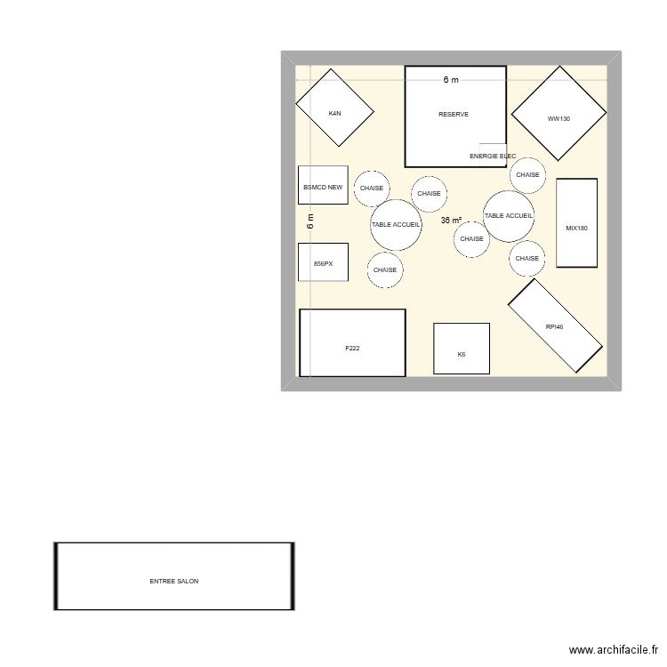 PROD & PACK 2025. Plan de 1 pièce et 36 m2