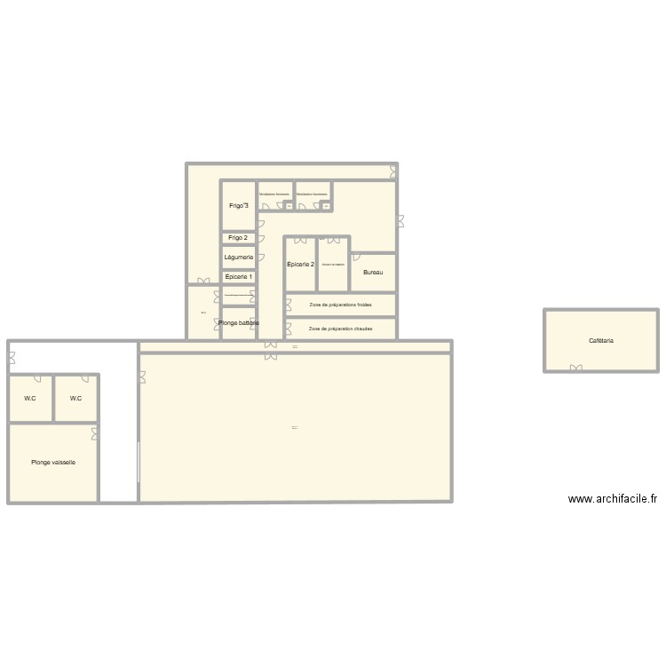 CA stage. Plan de 24 pièces et 1527 m2