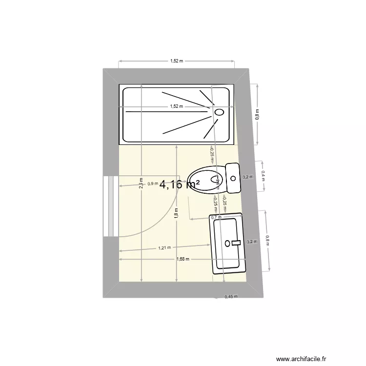 Etaj_baie1_new. Plan de 1 et 4 m² Etaj_baie1_new. Plan de 1 et 4 m²