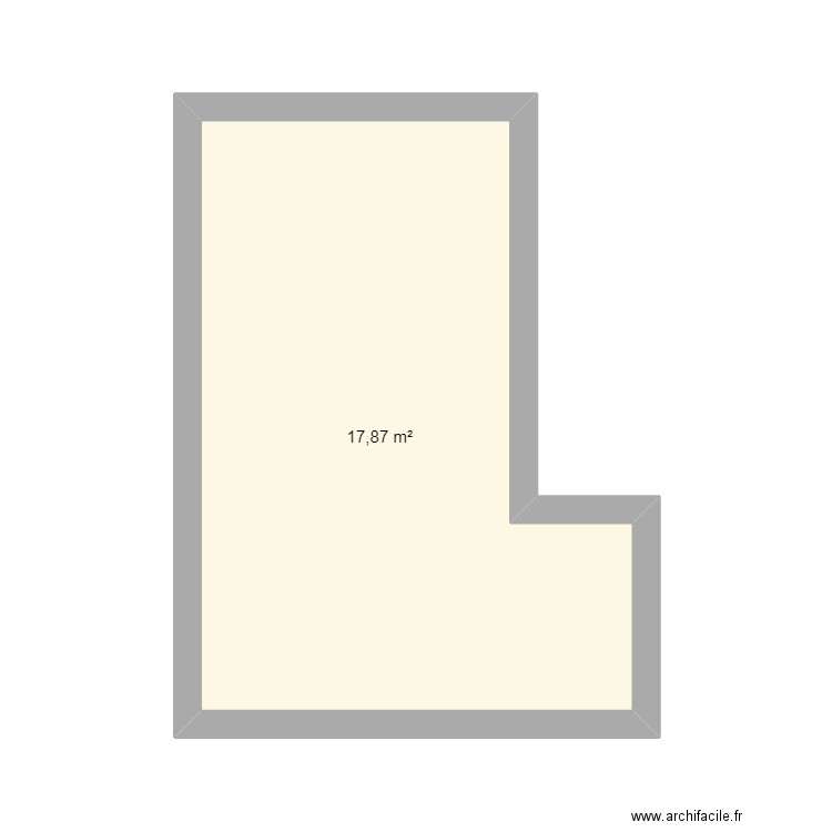 studio. Plan de 1 pièce et 18 m2