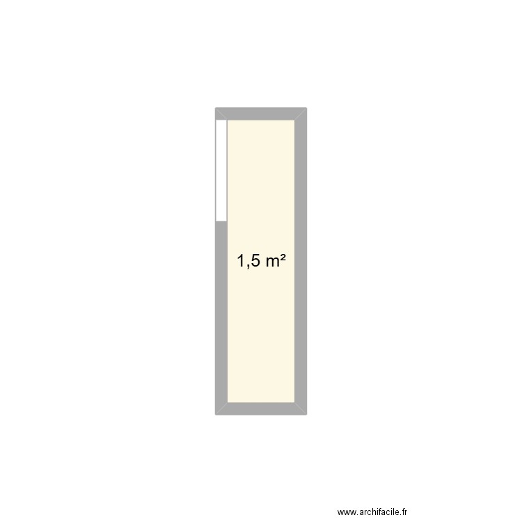 abri de jardin. Plan de 1 pièce et 2 m2