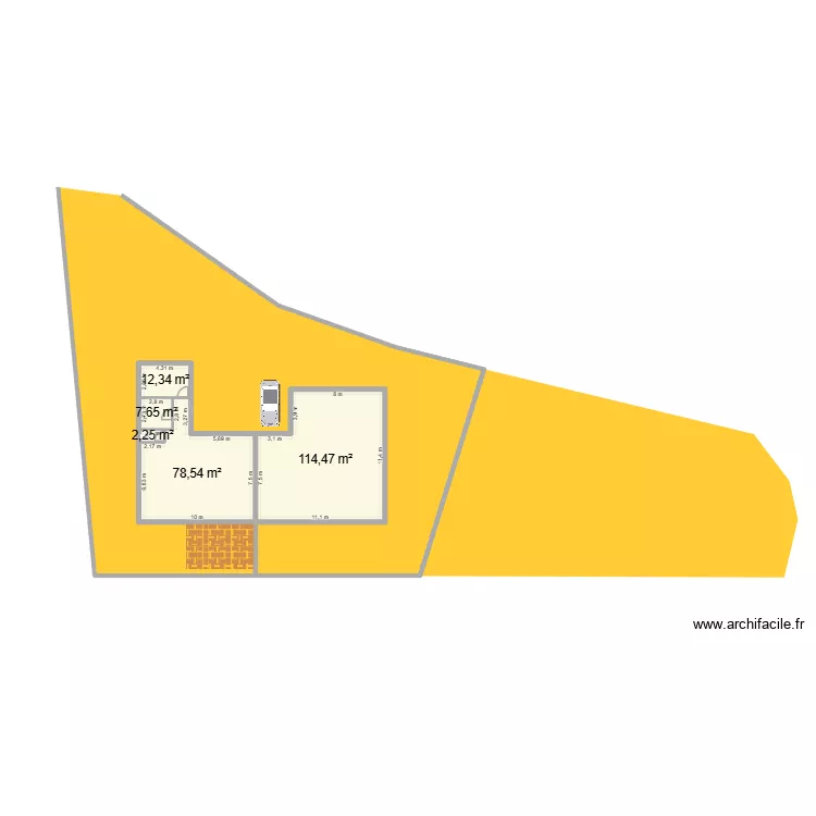 terrain de la grange. Plan de 5 et 215 m² terrain de la grange. Plan de 5 et 215 m²
