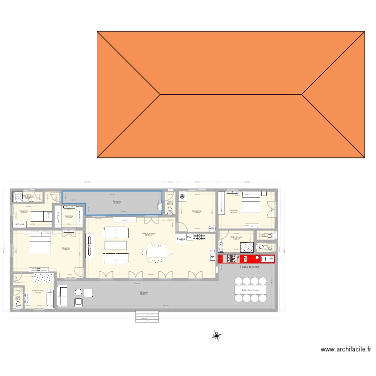 New 4.1. Plan de 15 pièces et 222 m2