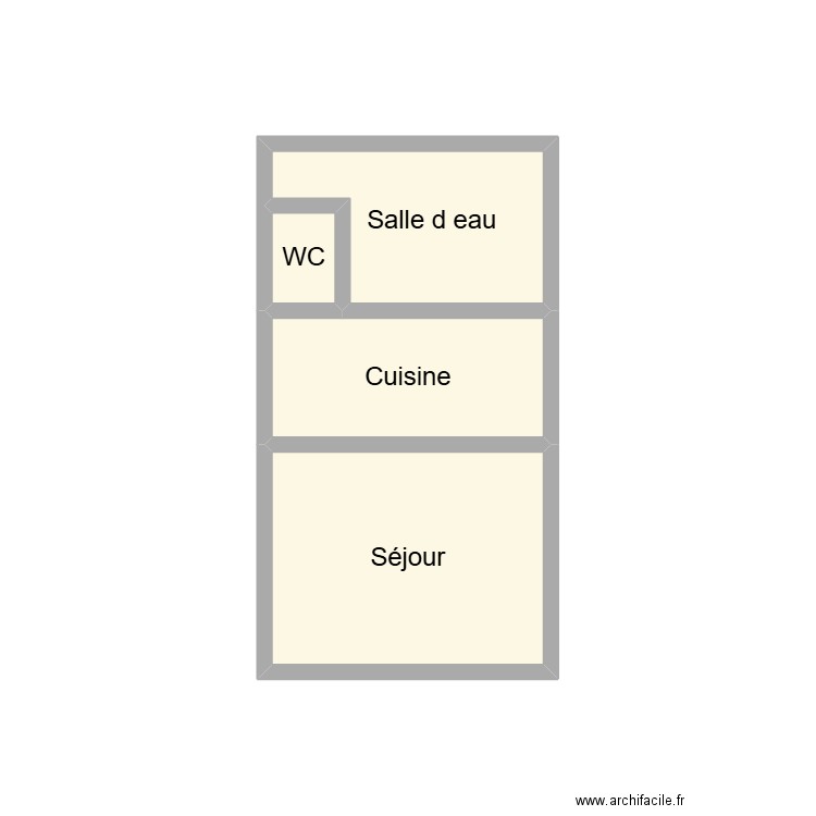 LEVEAU. Plan de 4 pièces et 6 m2