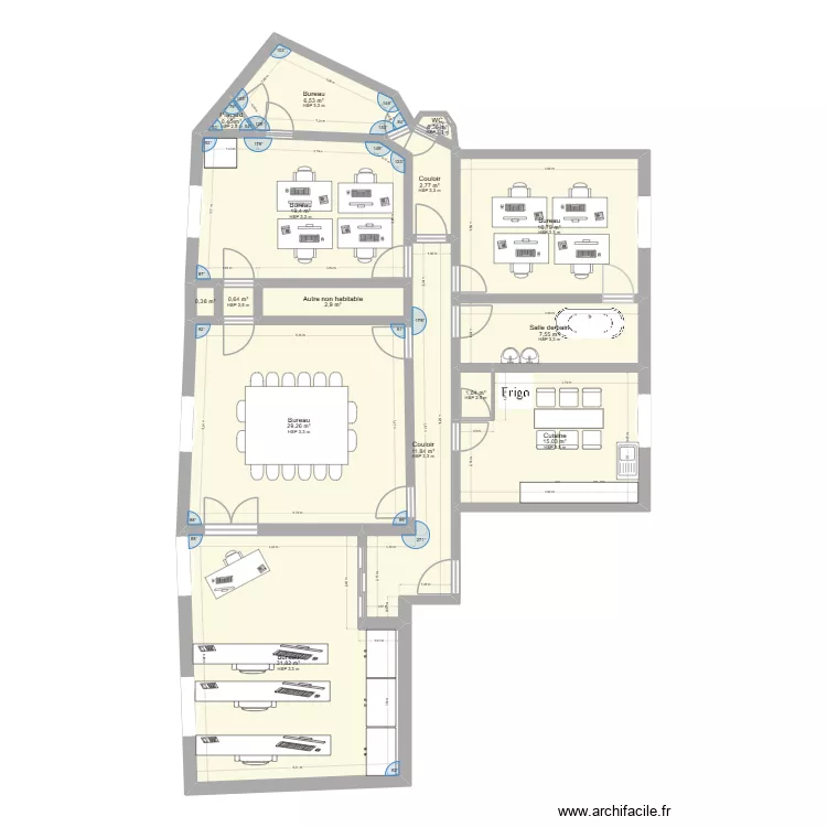 DELORME 1. Plan de 15  et 147 m²