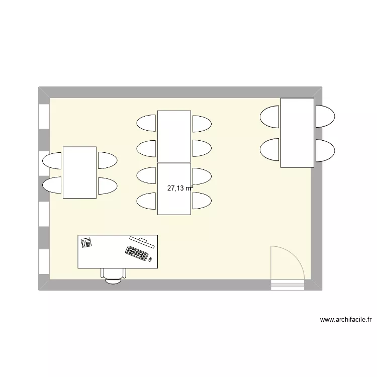 salle info. Plan de 