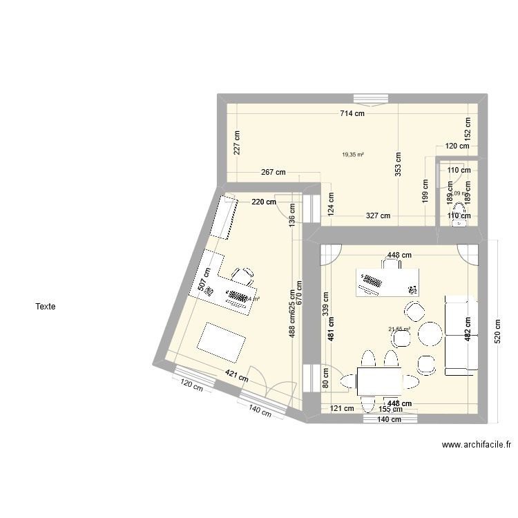 bureau 2. Plan de 0 pièce et 0 m2