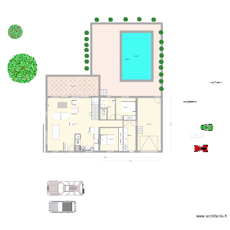 COUCOURON 6. Plan de 11 pièces et 236 m2