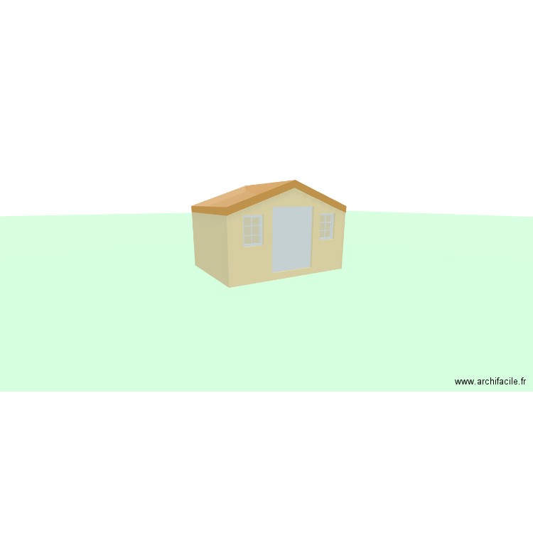 plan façade. Plan de 1 pièce et 9 m2