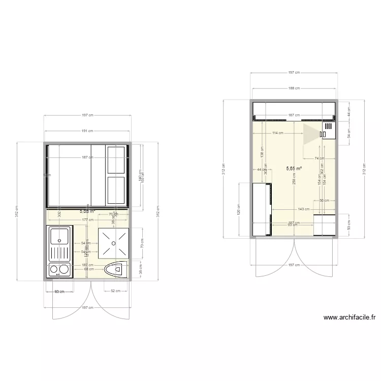 van am&eacute;nager. Plan de 
