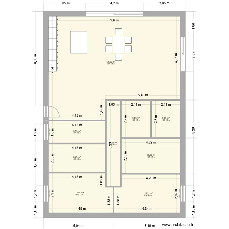 plo. Plan de 9 Pièces et 134 m² plo. Plan de 9 Pièces et 134 m²