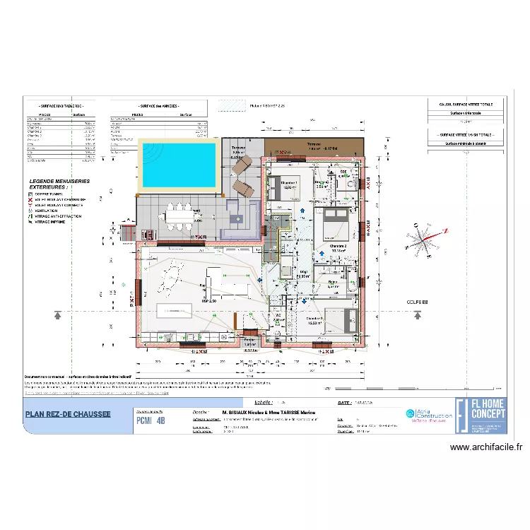 PLAN ECLAIRAGE RDC VIGOULET. Plan de 