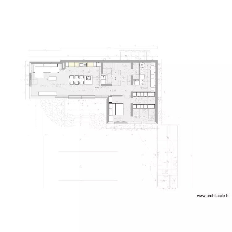 mobilier serignan. Plan de 1  et 98 m²