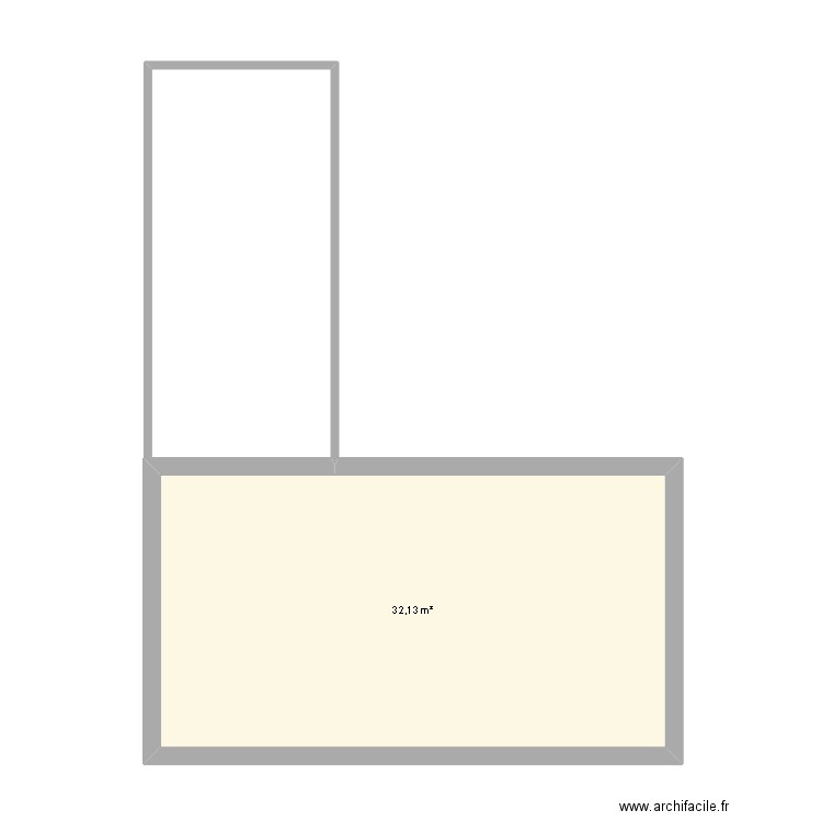 plan de Masse. Plan de 1 pièce et 32 m2