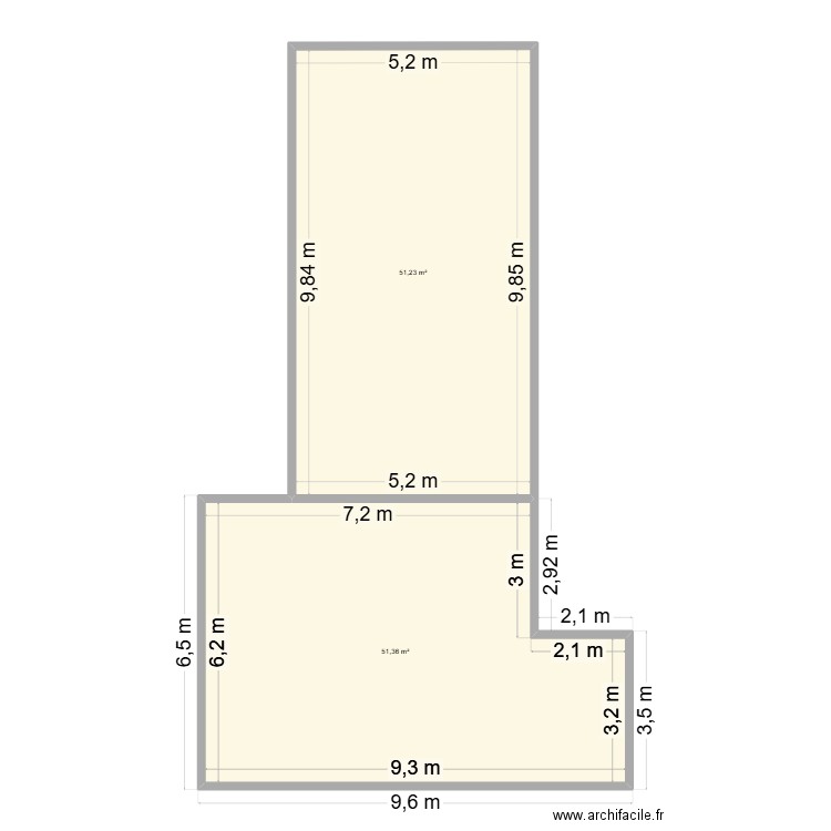 chalet 2. Plan de 2 pièces et 103 m2