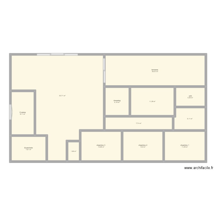 plan maison salon nord/est. Plan de 0 pièce et 0 m2