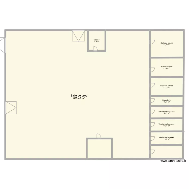 Croquis Privas RPDC. Plan de 9  et 815 m²