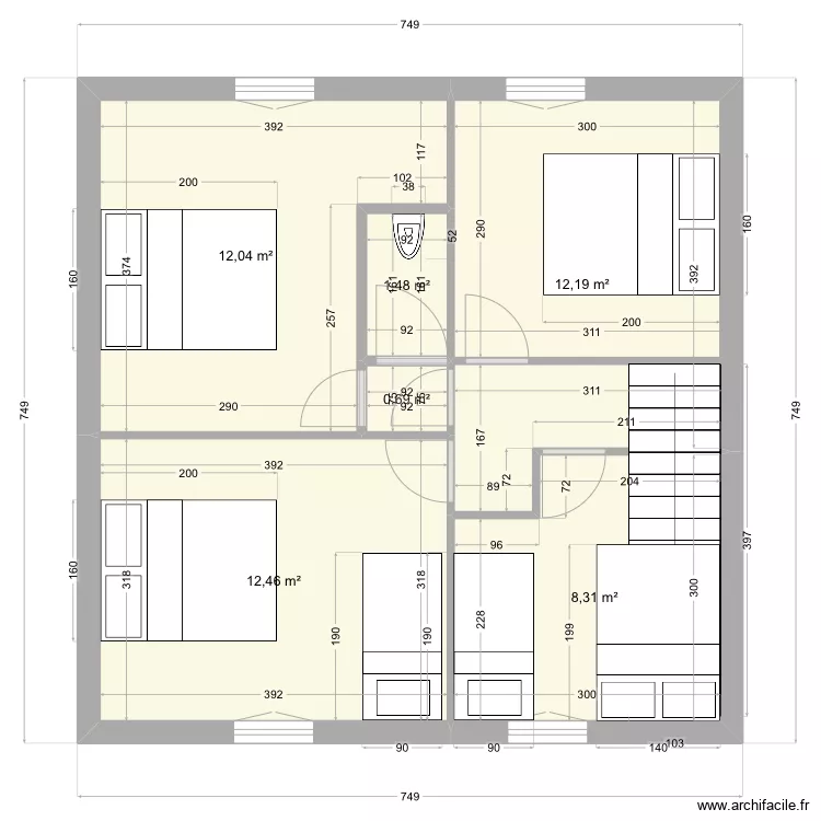 Etage bourglastic wc Etage . Plan de 