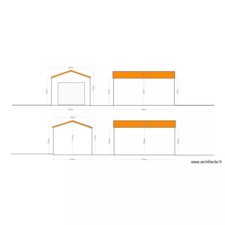 GARAGE. Plan de 