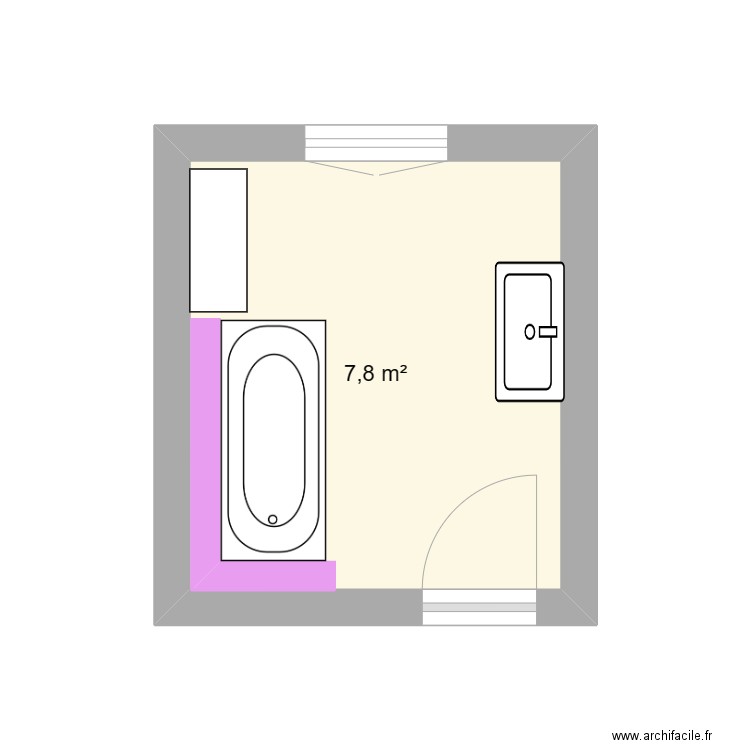 NOEL Alain. Plan de 1 pièce et 8 m2