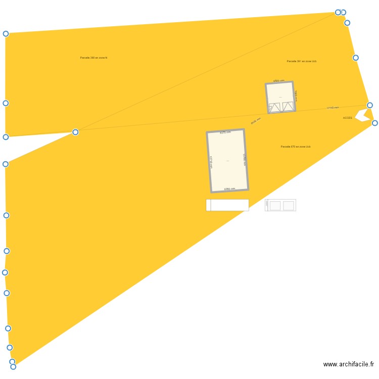 Garage LAURENT. Plan de 2 pièces et 155 m2