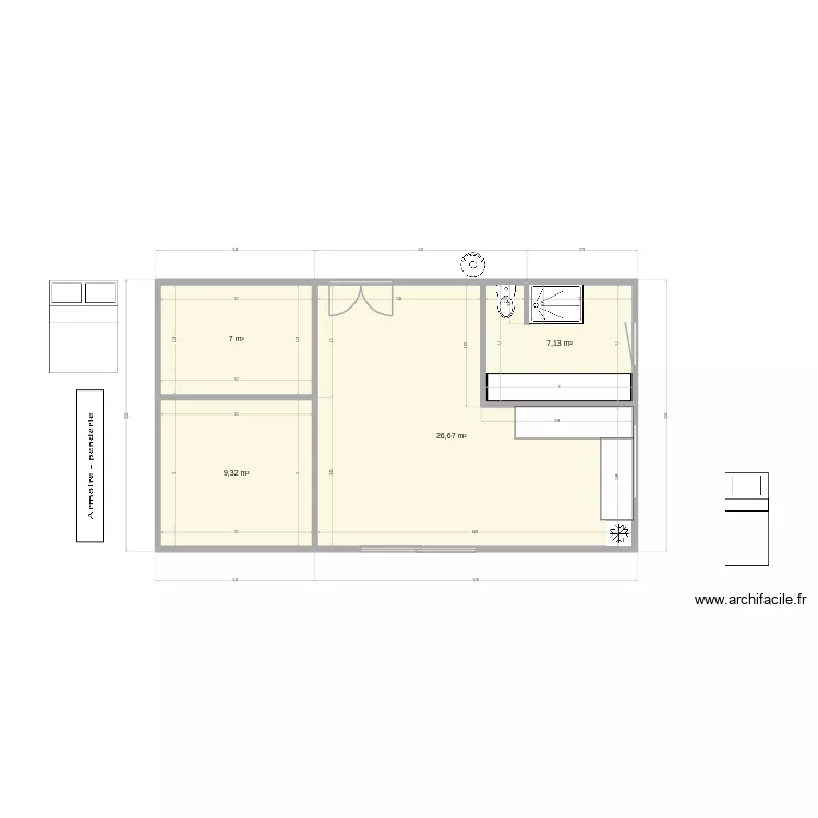 St Jak. Plan de 4  et 50 m²