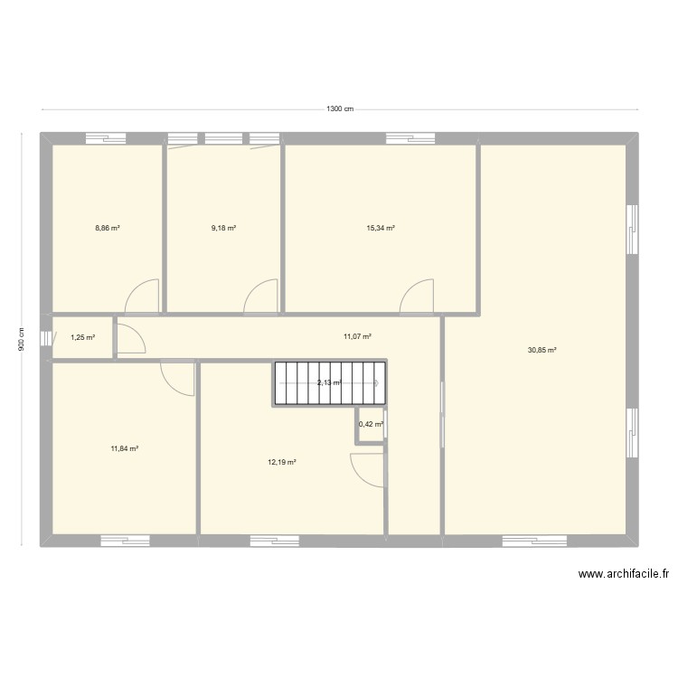 perols haut 09 02. Plan de 10 pièces et 103 m2