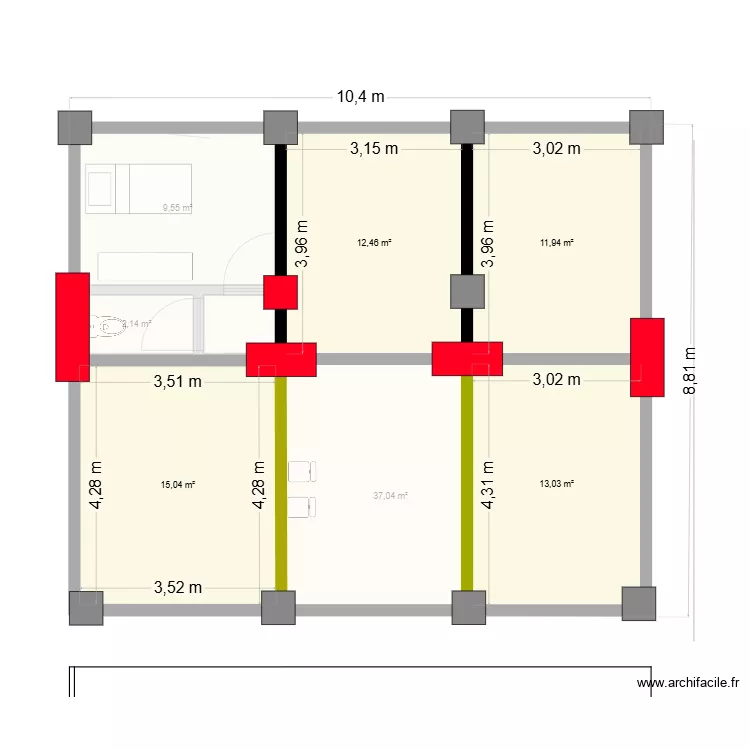 fondation. Plan de fondation. Plan de