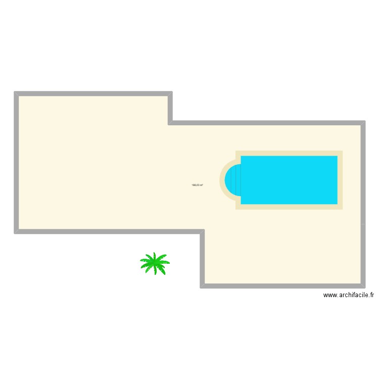 test 1. Plan de 1 pièce et 188 m2