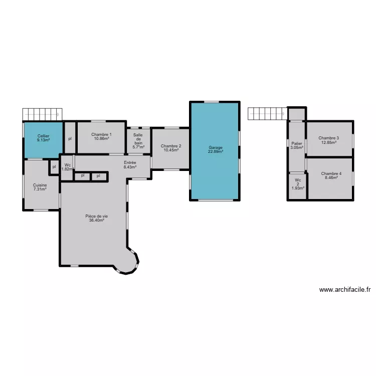 Gallou noirmoutier mesurage. Plan de 16  et 48 m²