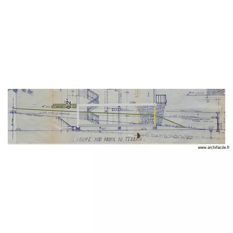 Plan emmarchements exterieurs. Plan de 1  et 14 m²