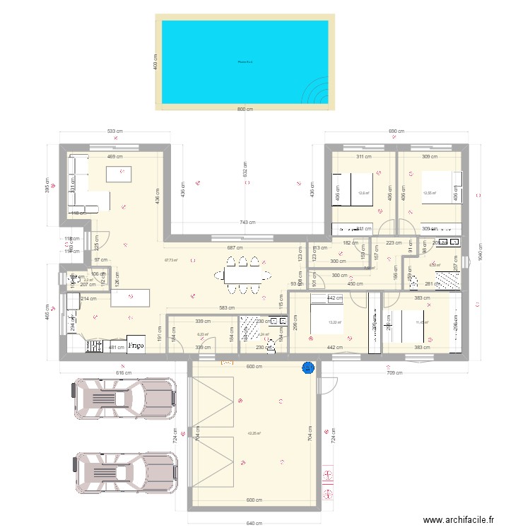 Emanuel e Marta. Plan de 11 pièces et 187 m2