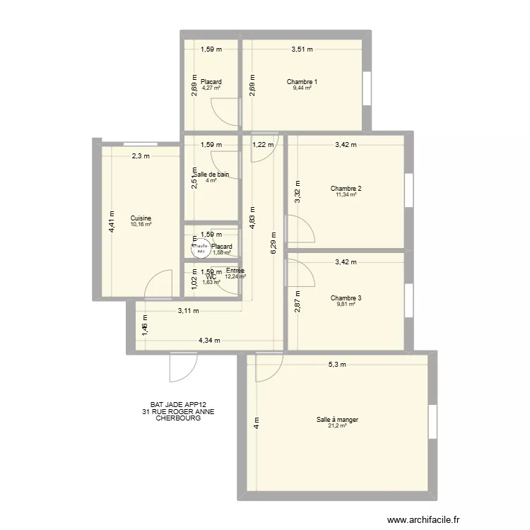 BAT JADE LGT12. Plan de 