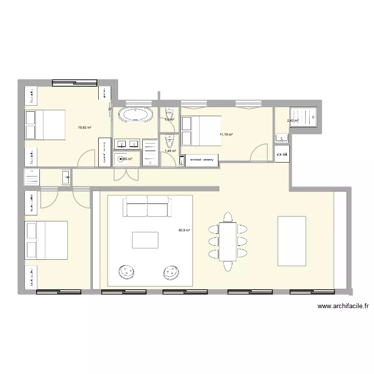 27 DESCAMPS 2. Plan de 7 et 118 m² 27 DESCAMPS 2. Plan de 7 et 118 m²