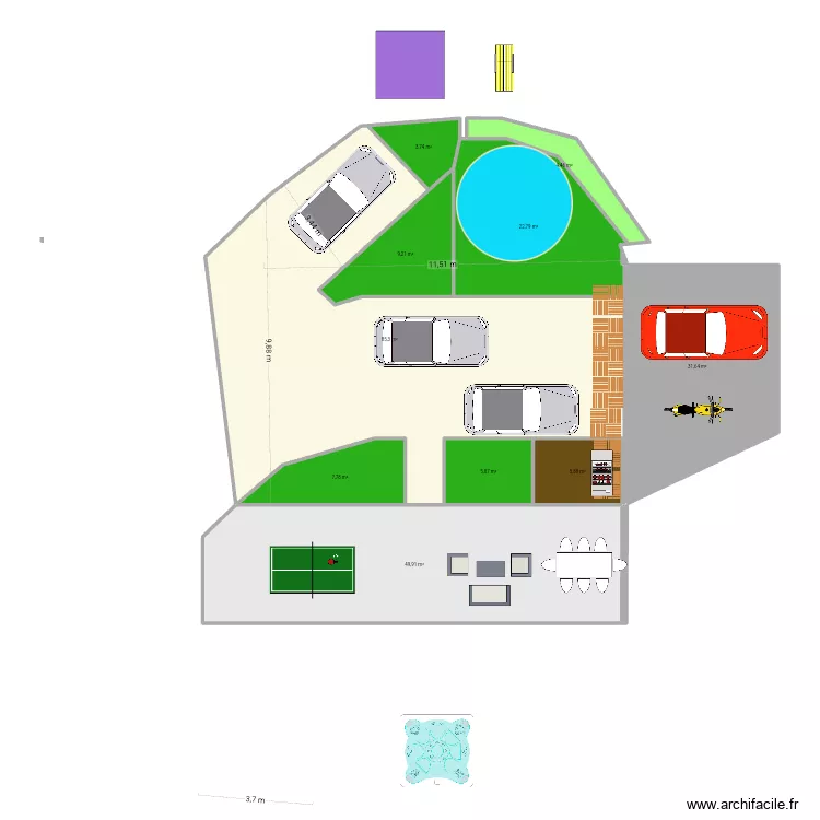 Ext&eacute;rieur Seb. Plan de 