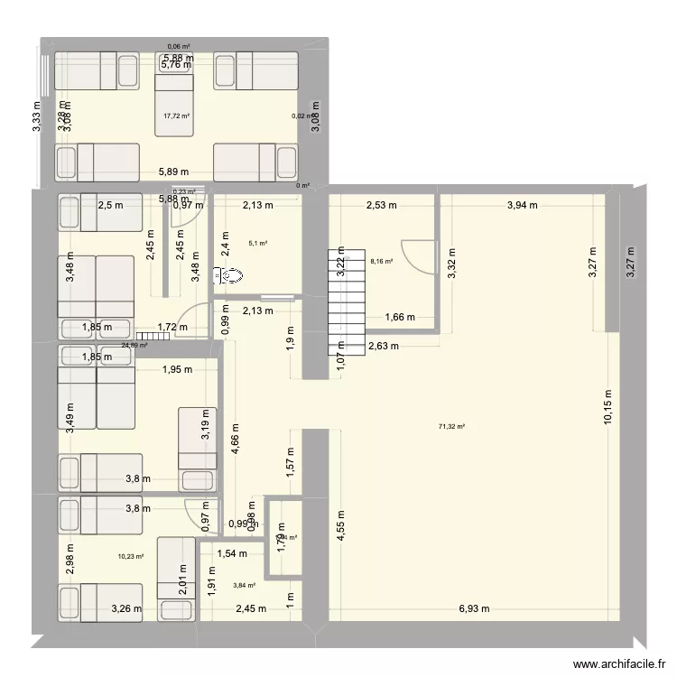 Gite Berneuil. Plan de 12 et 143 m² Gite Berneuil. Plan de 12 et 143 m²