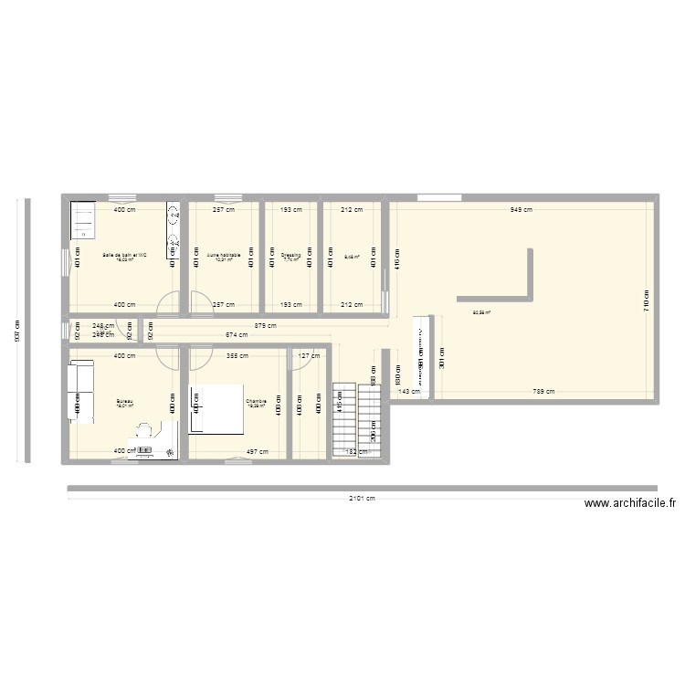 Plan maison RDC. Plan de 8 pièces et 163 m2