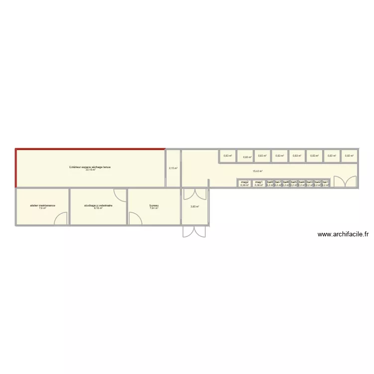 vestiaires poule pondeuse. Plan de 25 et 76 m² vestiaires poule pondeuse. Plan de 25 et 76 m²