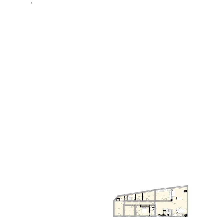 plan intérieur V3. Plan de 21 pièces et 263 m2