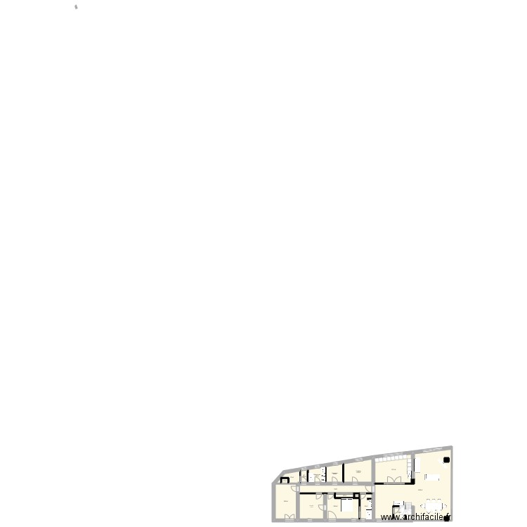 plan intérieur V3. Plan de 21 pièces et 263 m2