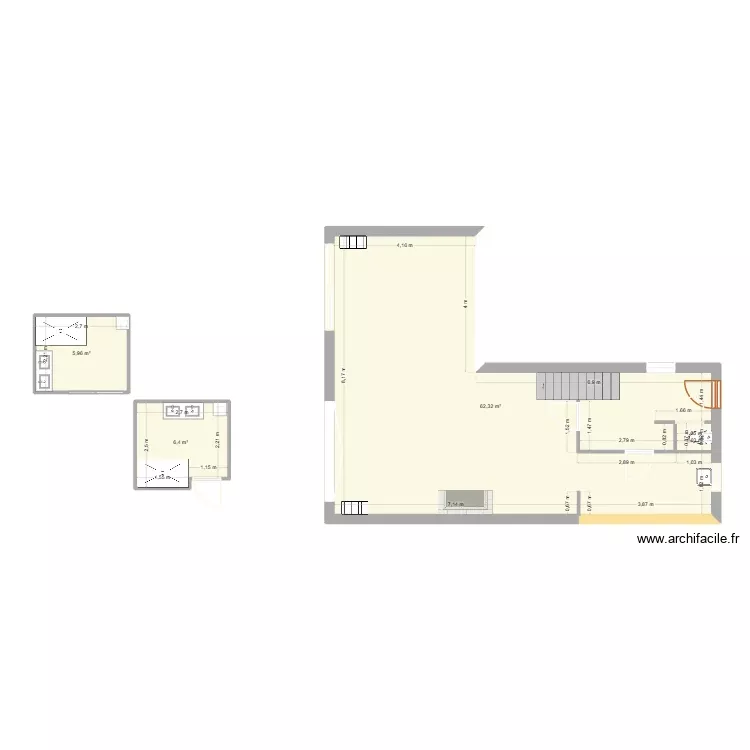 Emmerin 2. Plan de 3 Pièces et 75 m² Emmerin 2. Plan de 3 Pièces et 75 m²