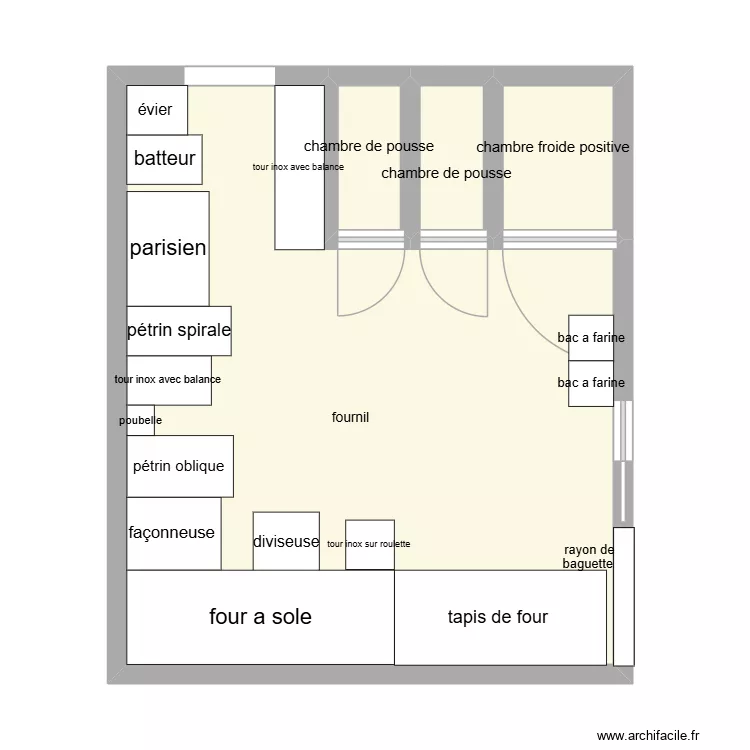 labo boul. Plan de 4  et 46 m²
