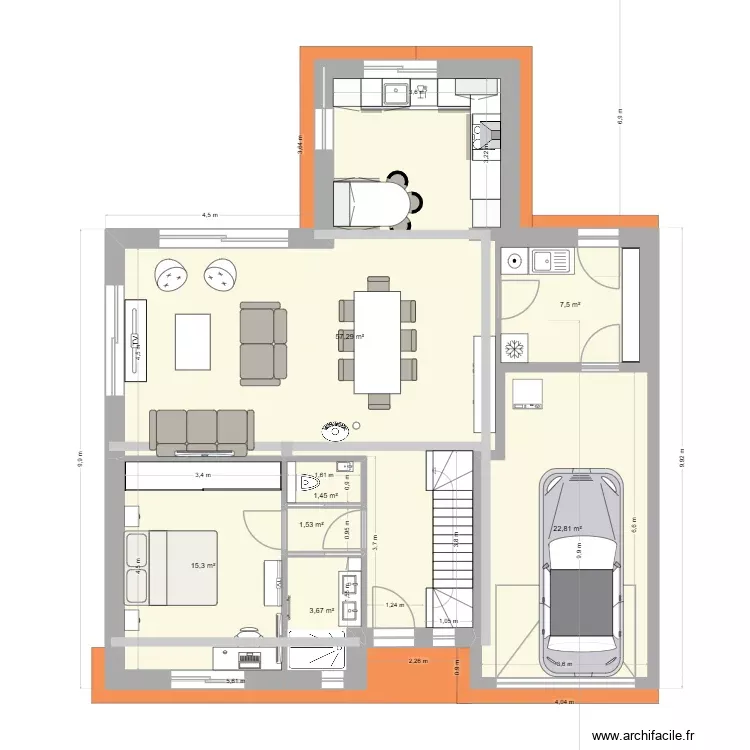 Lutins2. Plan de 15 Pièces et 172 m²