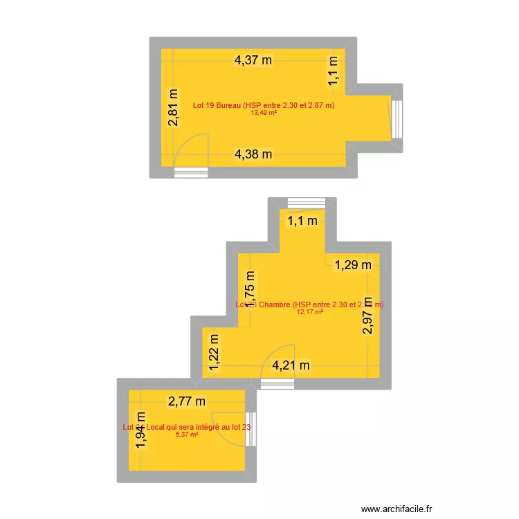 Lots 19 23 24 7 Cou&euml;dic. Plan de 