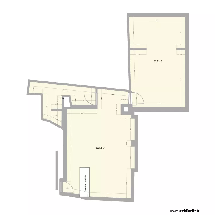 Neuve V2. Plan de 3 Pièces et 58 m² Neuve V2. Plan de 3 Pièces et 58 m²