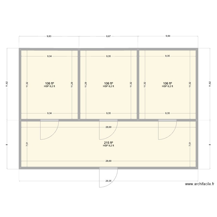 Rento - 3 Chambers + Ante 10x12. Plan de 0 pièce et 0 m2